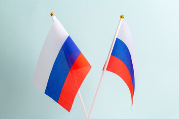 Flag of the Russian Federationon a blue background