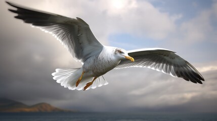 Fototapeta premium seagull in flight