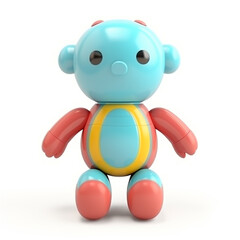 Naklejka premium Baby toys isolated on white background. Made with safe materials for babies. Interesting and colorful design. 