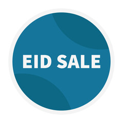 Eid Sale In Blue Color Circle Shape For Business
