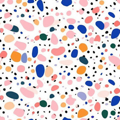Terrazzo seamless pattern bright and soft color digital papers