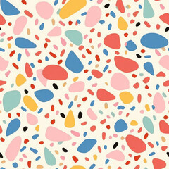 Terrazzo seamless pattern bright and soft color digital papers