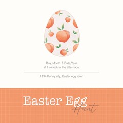 Fototapeta premium Easter egg hunt, invitations for a party.