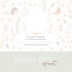 Easter egg hunt, invitations for a party.