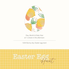 Easter egg hunt, invitations for a party.