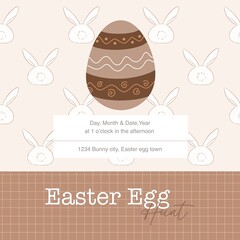 Easter egg hunt, invitations for a party.