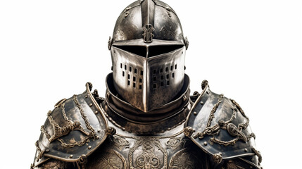 Medieval knight suit of armor protection - obrazy, fototapety, plakaty