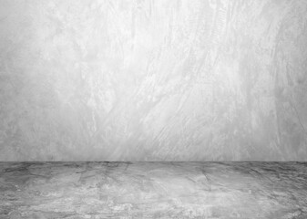 Empty of interior decoration perspective from modern bright with black and white distress concrete of architecture building structure background.