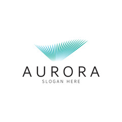 aurora logo design icon illustration vector template