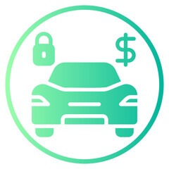 car insurance gradient icon