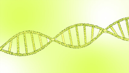 DNA Strand. human dna structure Background. DNA rotation from hexadecimal code 3d illustration