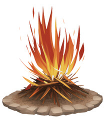 Exciting Fire Drawing: Unique PNG Artwork.