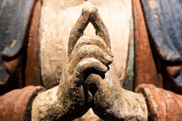 Buddha Statue - Concept of Zen, Spirituality, Peace. Hands gesture.