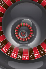 Roulette background illustration. Concept for casino, entertainment, fortune