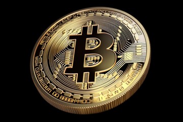Fototapeta na wymiar Bitcoin gold coin, cryptocurrency