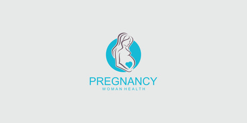 Premium Vector | Pregnancy pregnant woman maternal logo vector icon illustration