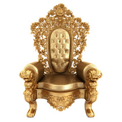 luxury throne isolated on white