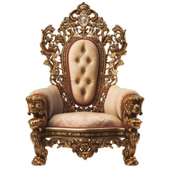 luxury throne isolated on white