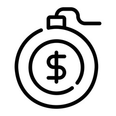bankruptcy line icon