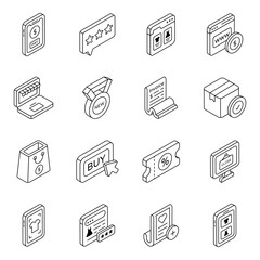  Pack of Shopping Flat Icons 

