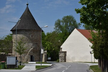 Stadtbefestigung von Marchegg, Österreich, Wienertor, 09.05.2023