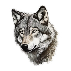 Obraz premium wolf character sticker, Generative AI