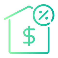 mortgage gradient icon