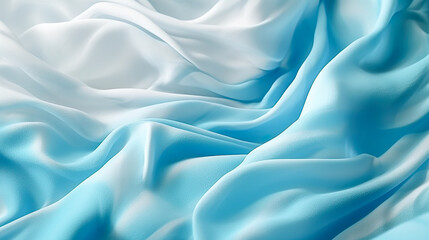 Obraz premium 水色と白の生地背景 Generative AI