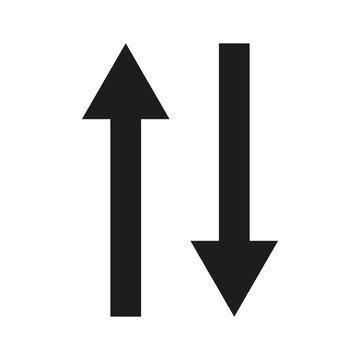 Sort Icon. Arrows up down. Vector illustration. stock image.