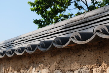 A traditional Korean house fence