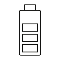 three strip of battery icon , battery icon. Vector illustration. stock image.