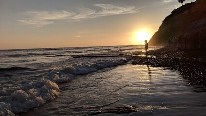  Sunset scenes from Swamis Reef Surf Park Encinitas California 