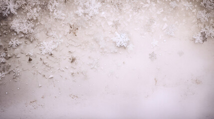 ai generated illustration Abstract  white Winter Background with Snowflakes and Ice Effect