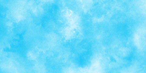 Defocused and blurry wet ink effect sky blue color watercolor background, blurred and grainy Blue powder explosion on white background, Classic hand painted Blue watercolor background for design.	