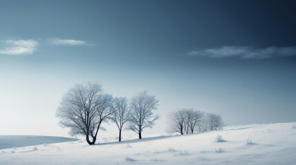 Fototapeta na wymiar ai generated illustration winter tree Stylish landscape
