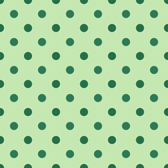 Green Polka Dots Pattern Repeat Background
