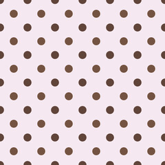 Brown Polka Dots Pattern Repeat Background