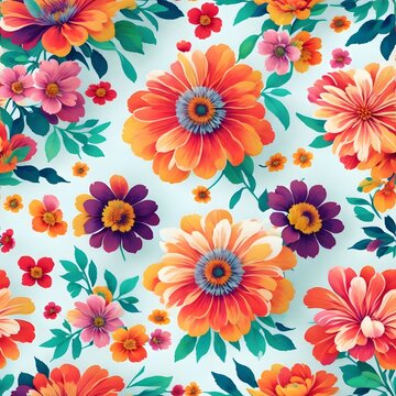 Seamless pattern with flowers © madushanka