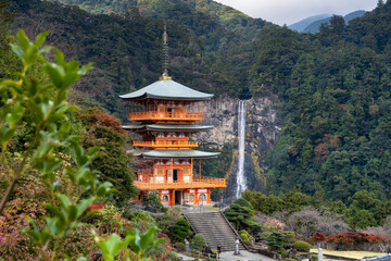 Seiganto-ji temple and Nachi Falls, Wakayama Prefecture, Japan