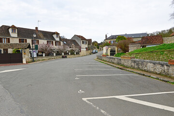 Fototapeta na wymiar Montreuil sur Epte; France - march 16 2023 : village center
