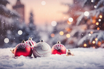 Fototapeta premium Christmas winter Background Xmas Ai generative