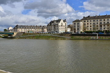 Fototapeta na wymiar Saint Ouen l Aumone; France - march 26 2023 : city center