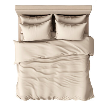 bed; top; bedroom; view; plan; linen; comfortable; style; nobody; contemporary; background; lifestyle; interior; design; illustration; cushion; living; object; fabric; room; architecture; 3d; modern; 