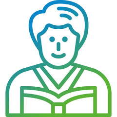 man gradient line icon