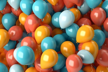 Multicoloured Party balloons background