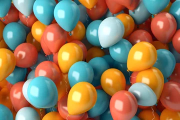Foto op Plexiglas Ballon Multicoloured Party balloons background