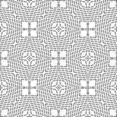 Vector pattern with symmetrical elements . Modern stylish abstract texture. Repeating geometric tiles from striped elements. Black and white pattern.