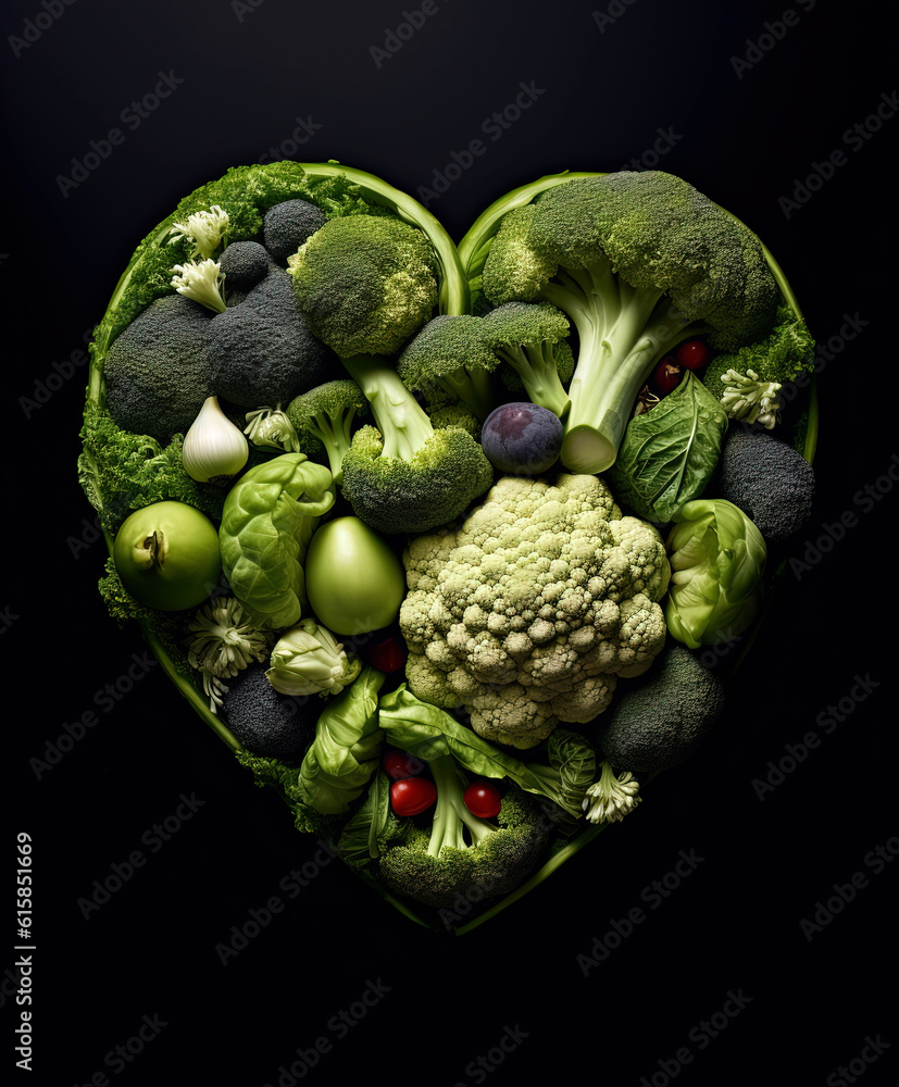 Wall mural Heart of vegetables.