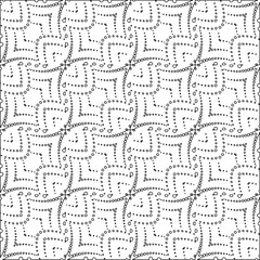Vector pattern with symmetrical elements . Modern stylish abstract texture. Repeating geometric tiles from striped elements. Black and white pattern.