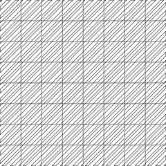 Vector pattern with symmetrical elements . Modern stylish abstract texture. Repeating geometric tiles from striped elements. Black and white pattern.